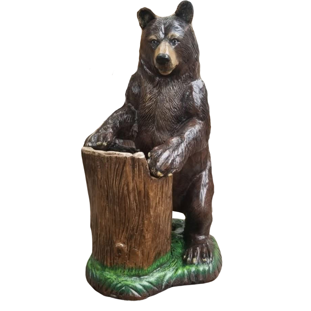 Bear with a Log (planter)