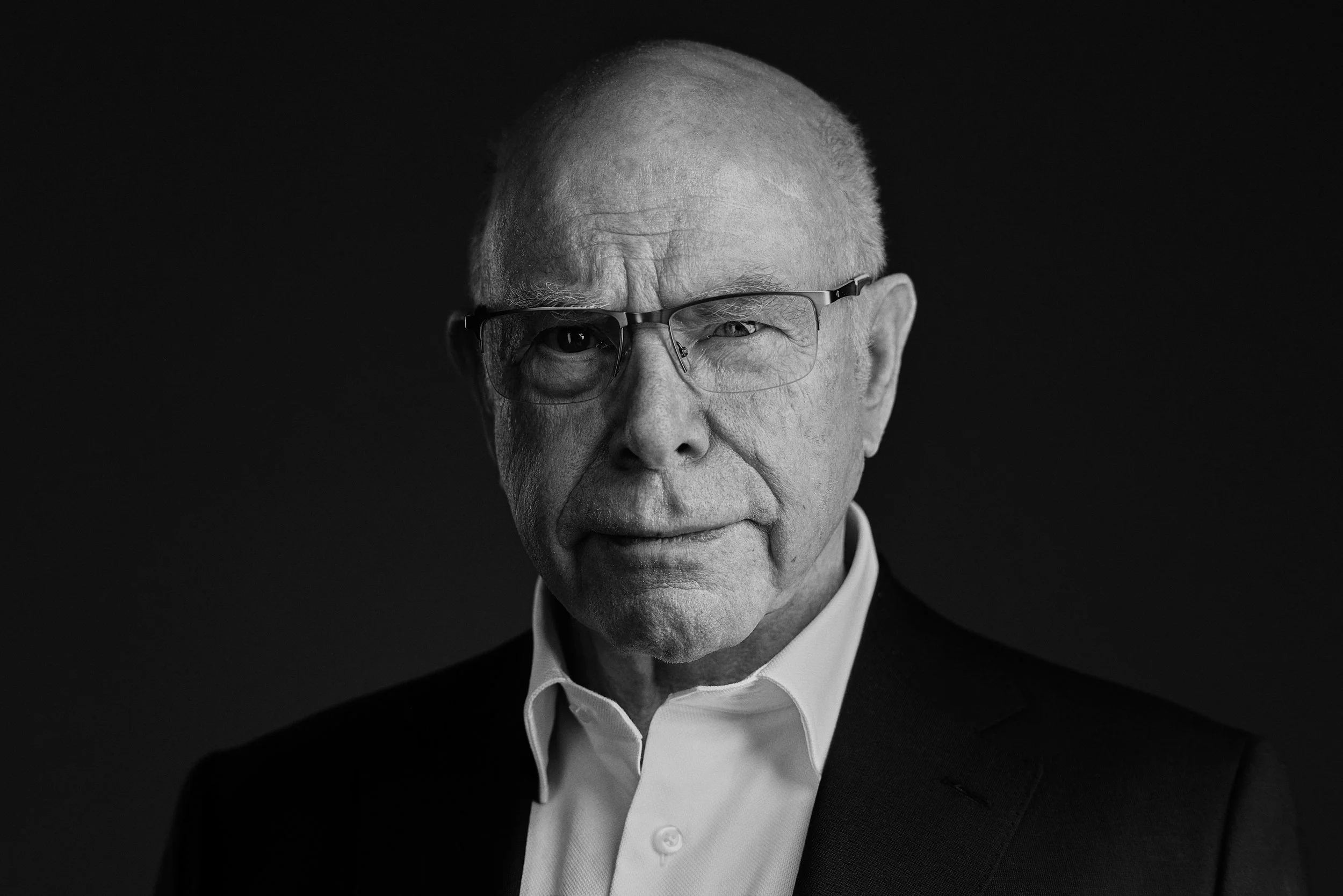 Black and white portrait of Richard Rumelt, consultant, author, professor