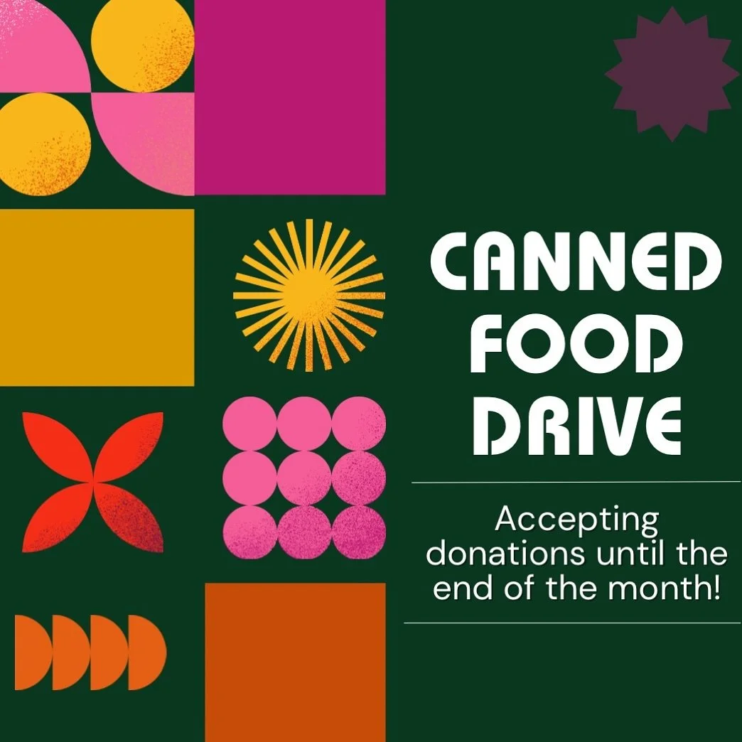 REMINDER!!!! We are accepting canned food donations until the end of this month! Load up a bag/box and bring it to church this Sunday!