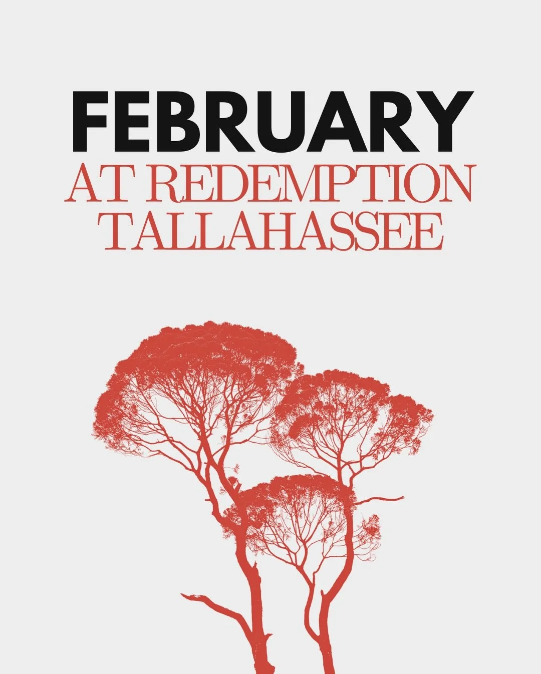 A glance into this month at Redemption!! We encourage you to get involved &amp; take advantage of these opportunities to grow in community &amp; deepen our walks with the Lord 🤍