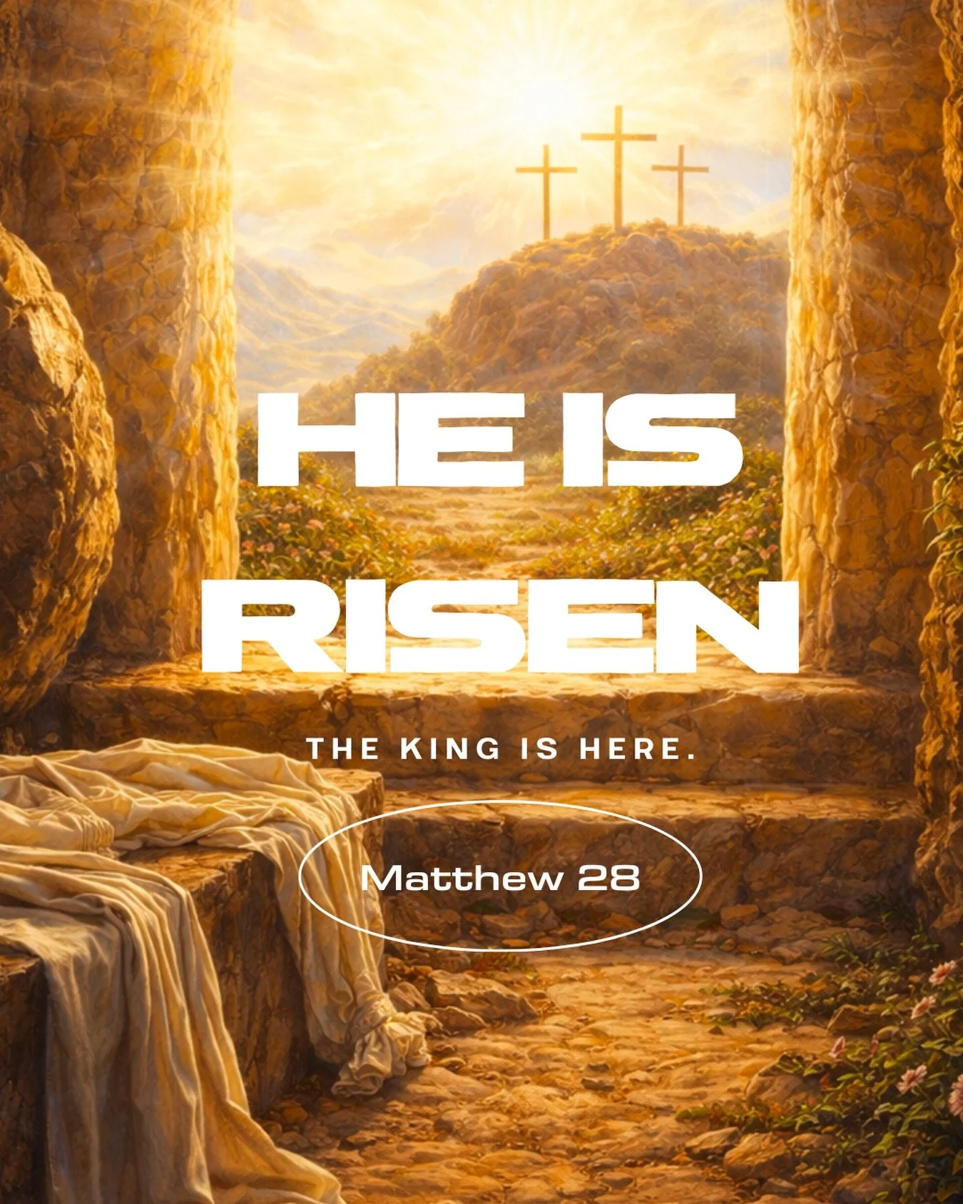 &ldquo;He is not here; he has risen, just as he said. Come &amp; see where he lay.&rdquo; Matthew 28:6

Today changes EVERYTHING. The resurrection is the foundation of our hope, proving His power over sin &amp; death.

Thank you Jesus for your obedie