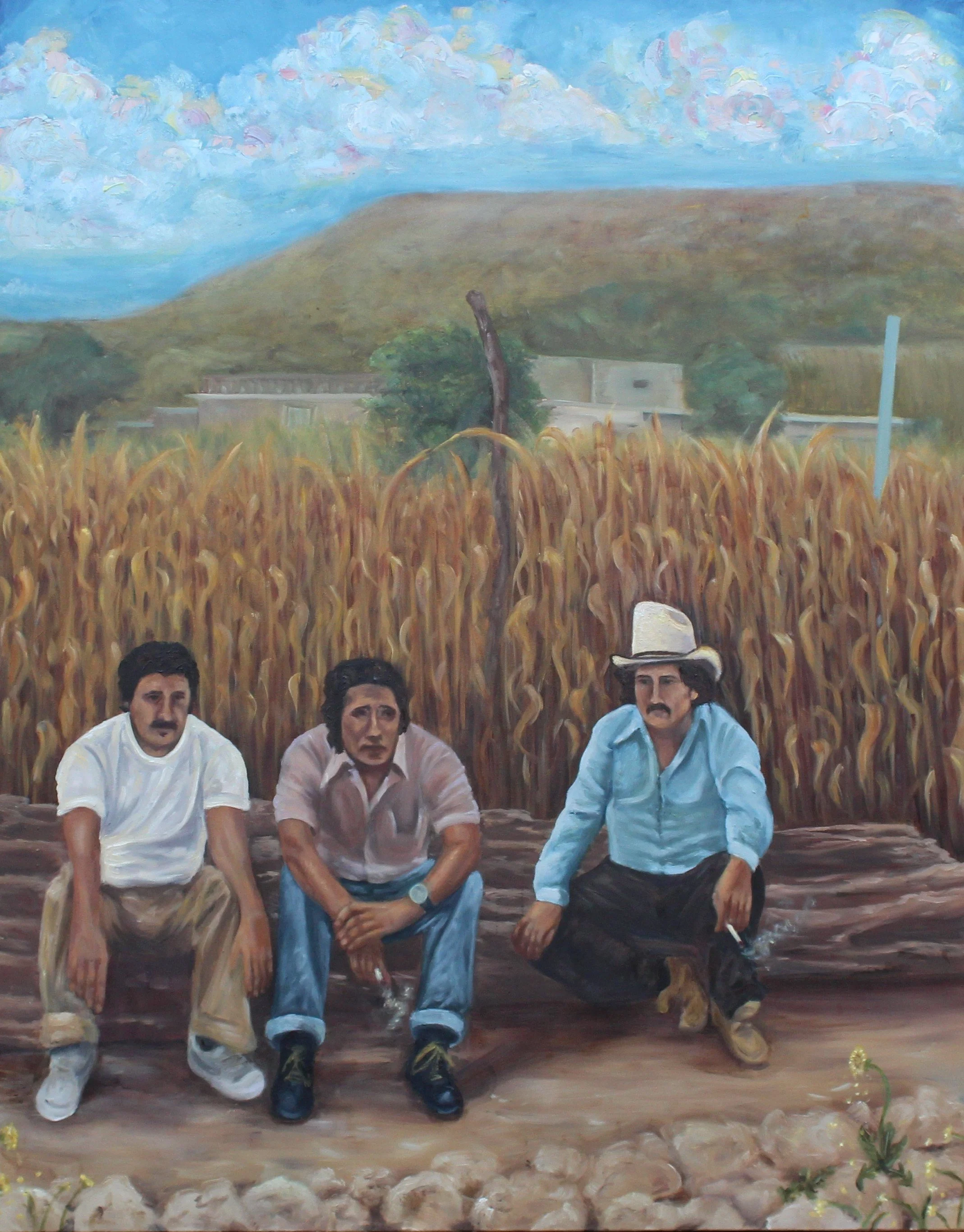 Tres Amigos, 2024. 
Oil on canvas -
60 x 48 in (152 x 122 cm)