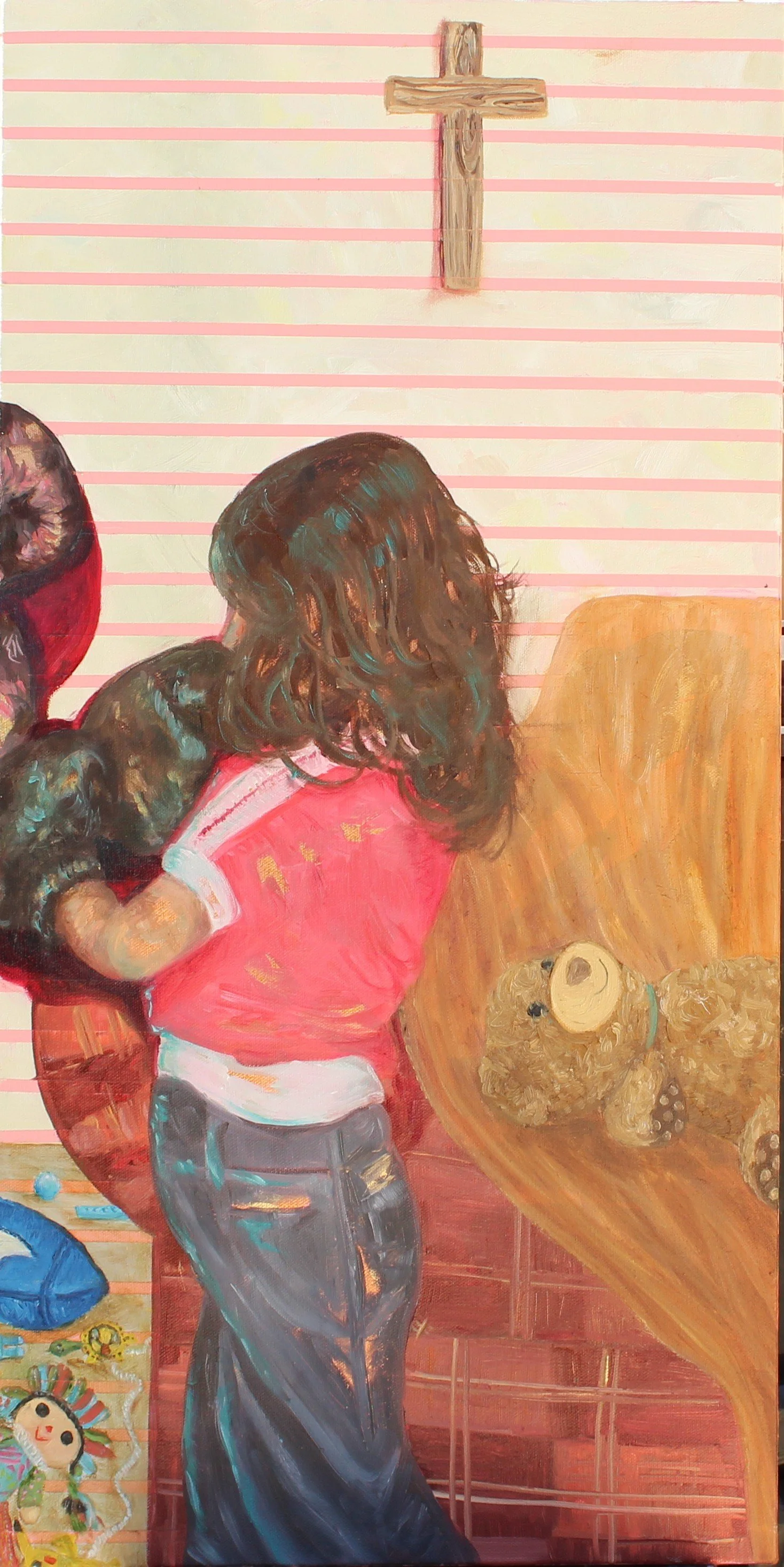 Square Up II
Oil and gold leaf on canvas-
30 x 15 in (76 x 38 cm)
