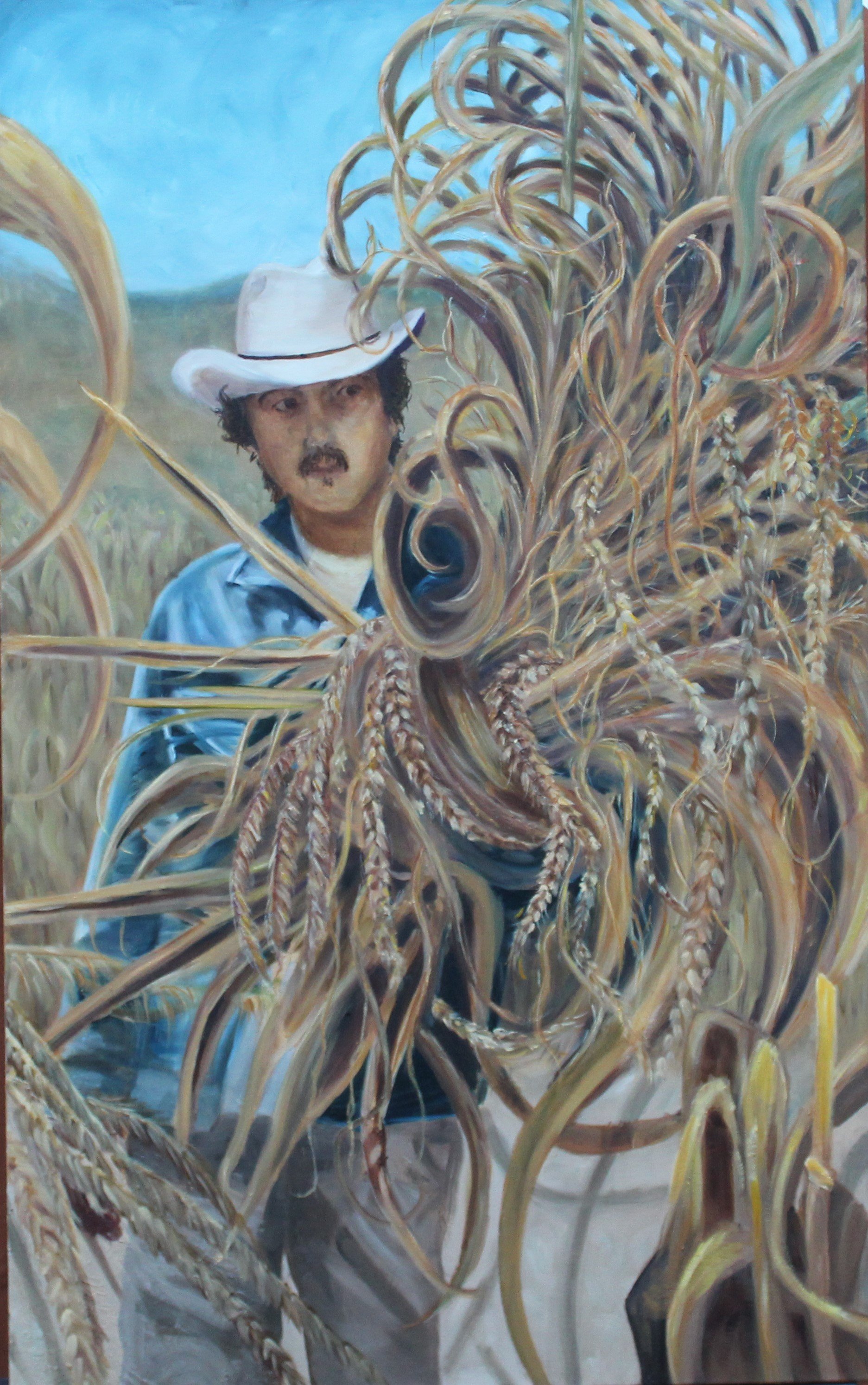 El Granjero, 2024. 
Oil on canvas -
48 x 30 in (122x 76cm)