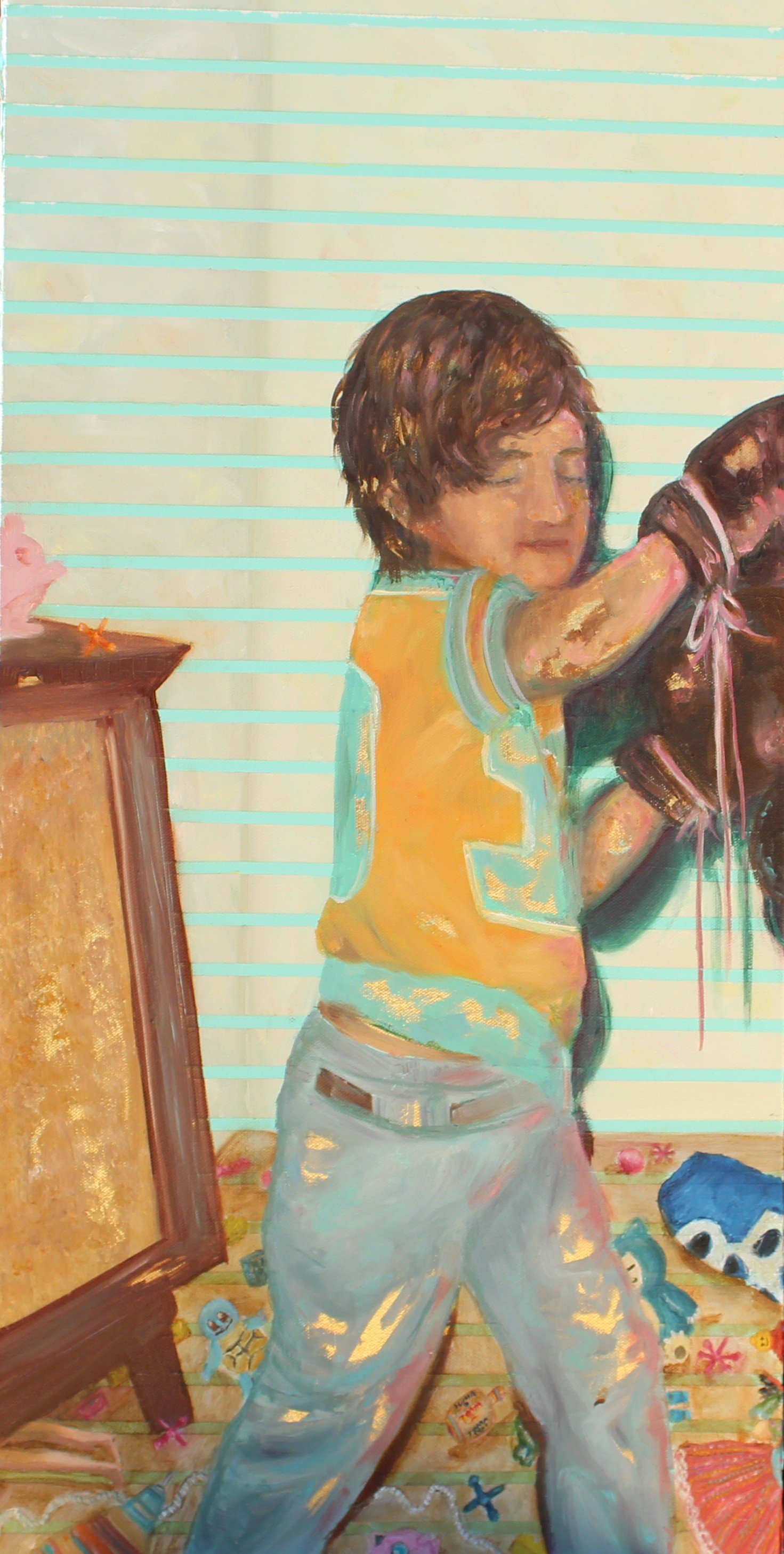 Square Up I
Oil and gold leaf on canvas-
30 x 15 in (76 x 38 cm)
