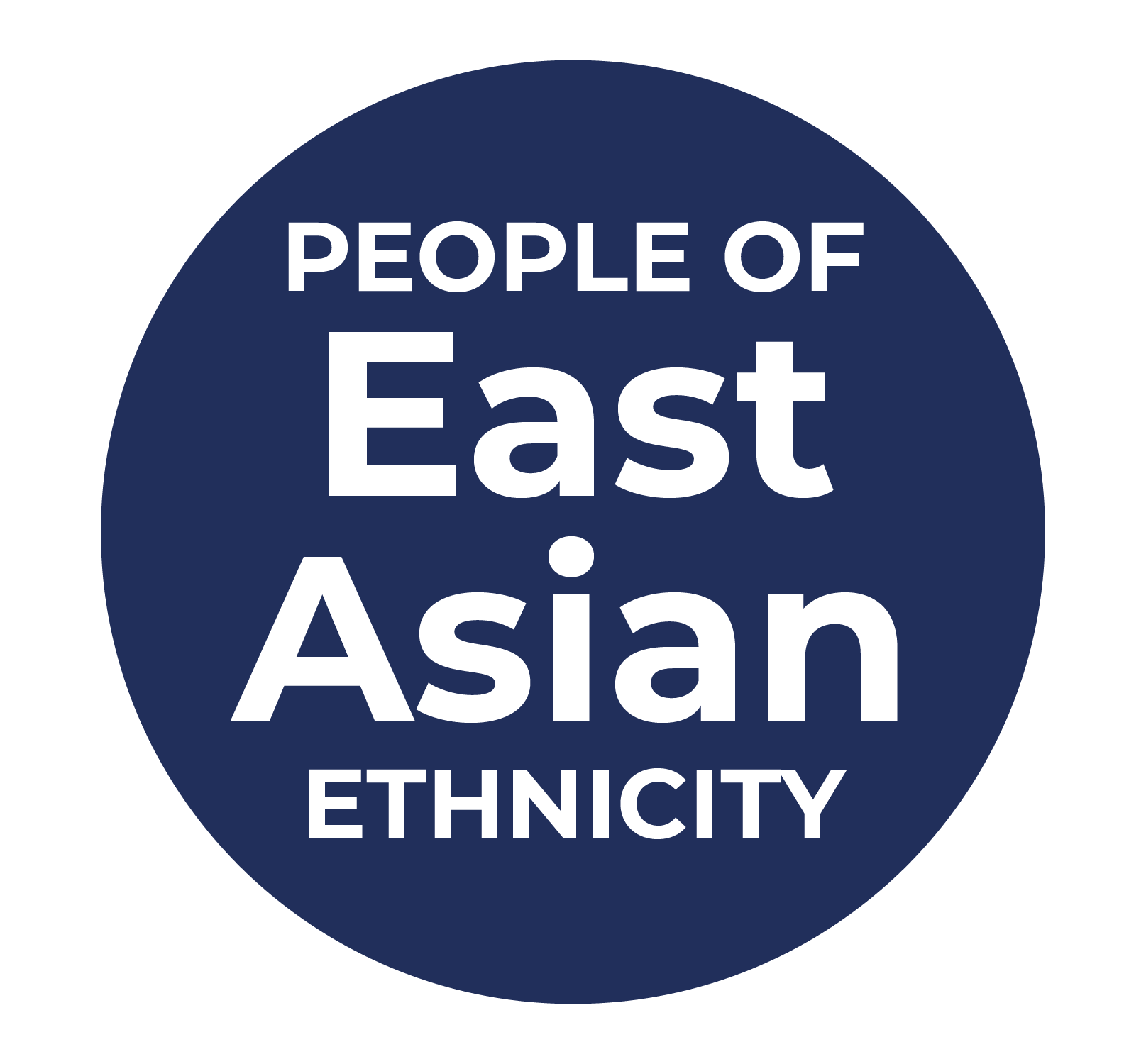 Icon reads: people of East Asian ethnicity.