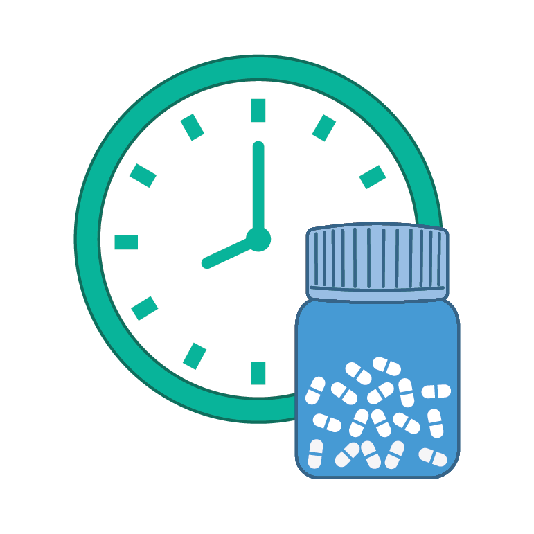 Clock with pill bottle