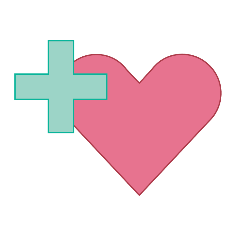 heart with plus sign