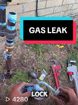 Emergency residential gas leak detection and underground poly pipe line repair by a licensed plumber in Mesquite