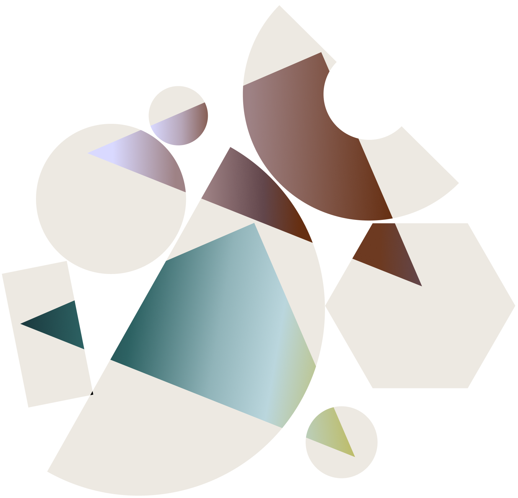 Abstract digital artwork with colorful geometric shapes