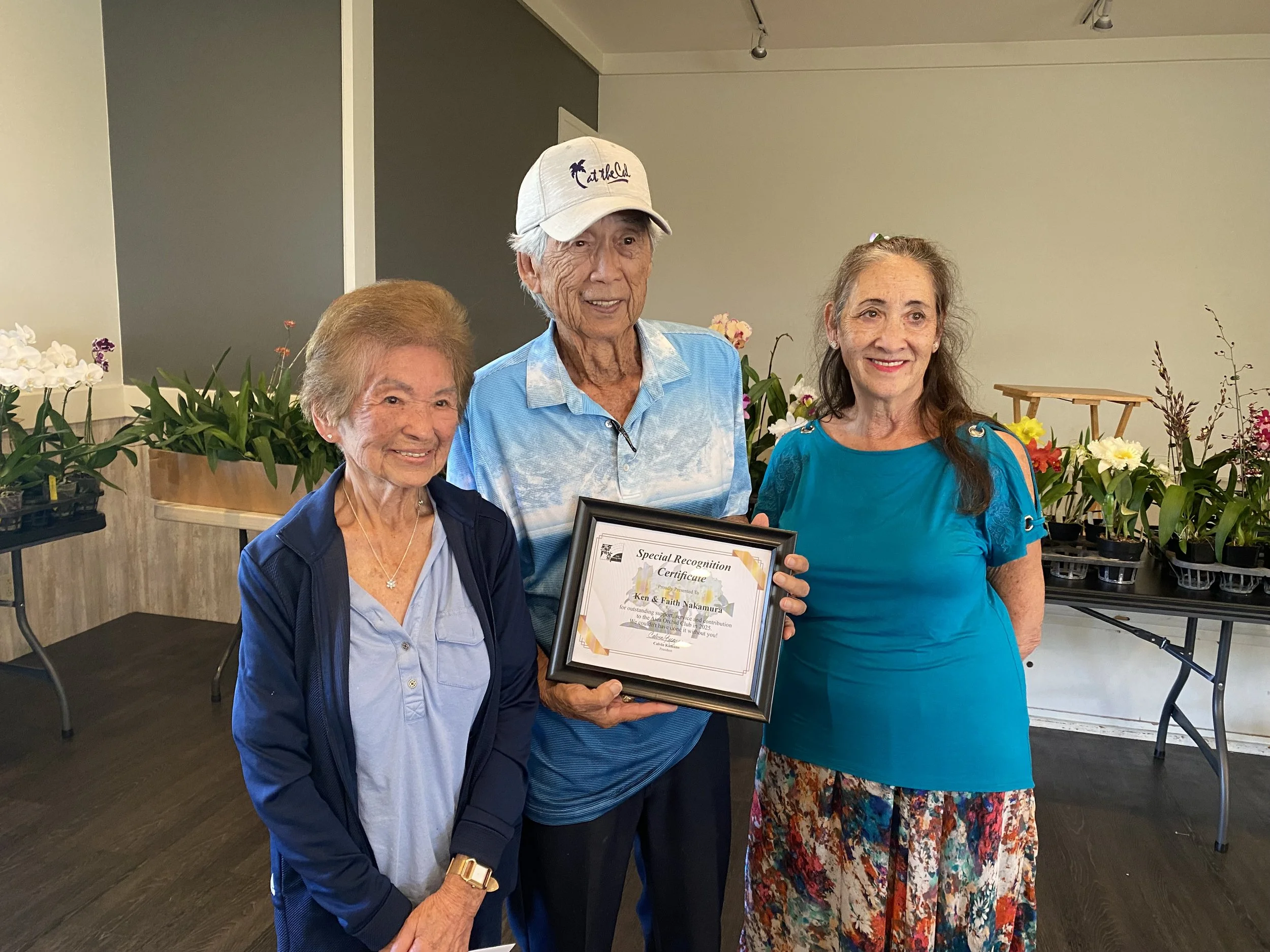 2025 Aiea Orchid Club Special Recognition Award to Faith & Kenneth Nakamura
