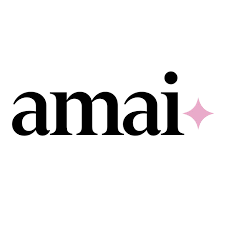 The logo of the company 'amai' with a pink star.