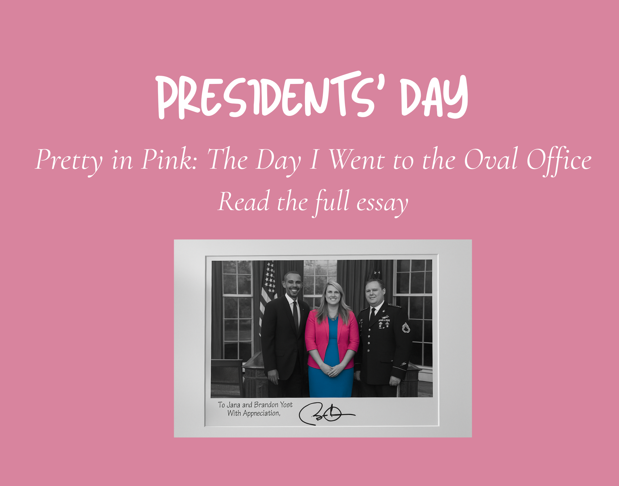 Pretty in Pink: That Day I Went to the Oval Office
