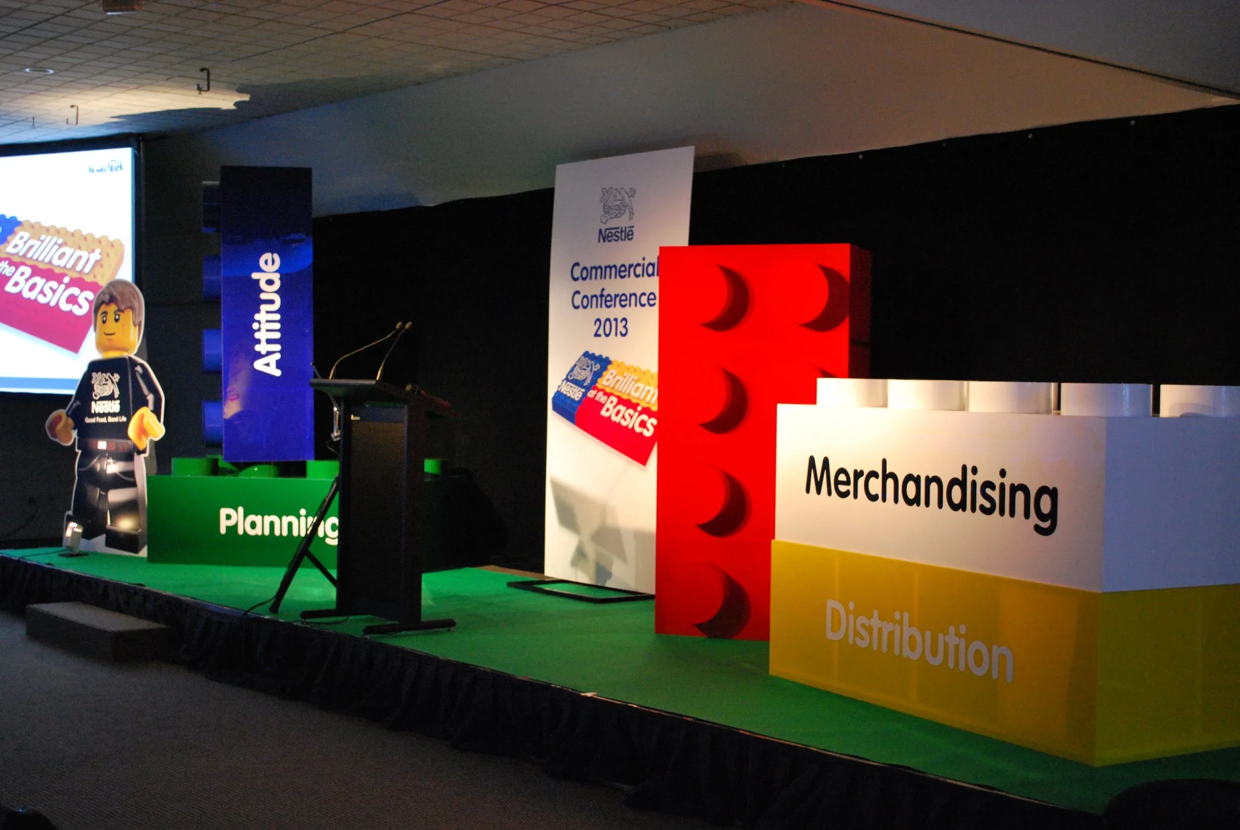 Nestle Commercial Conference Acrylic Lego Blocks