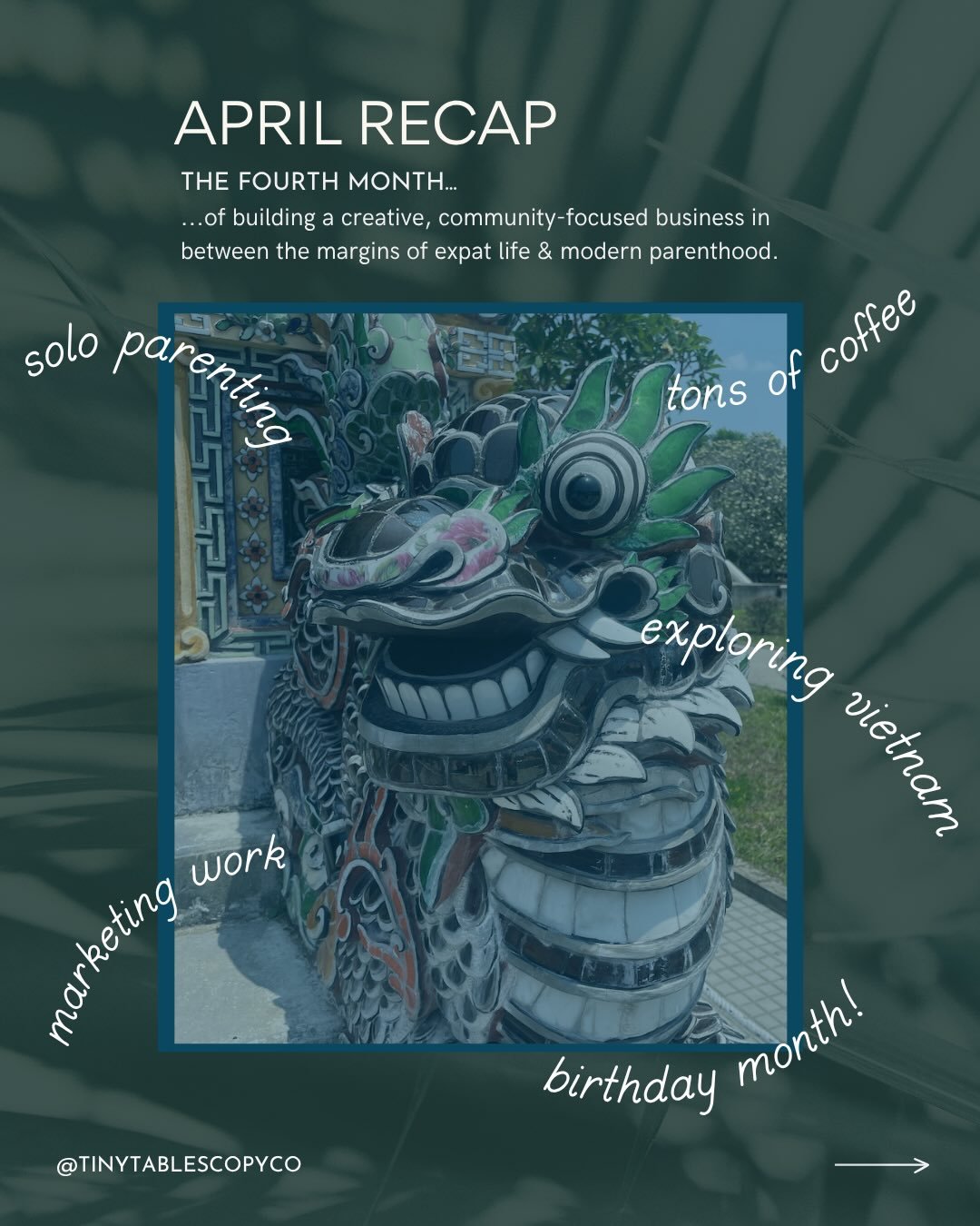 In every way, April felt like I was keeping afloat rather than moving forward. But I&rsquo;m ok with that. Because while I karate-chopped everything that came my way, I also kept brainstorming and brewing for what&rsquo;s ahead. Plus there were a lot