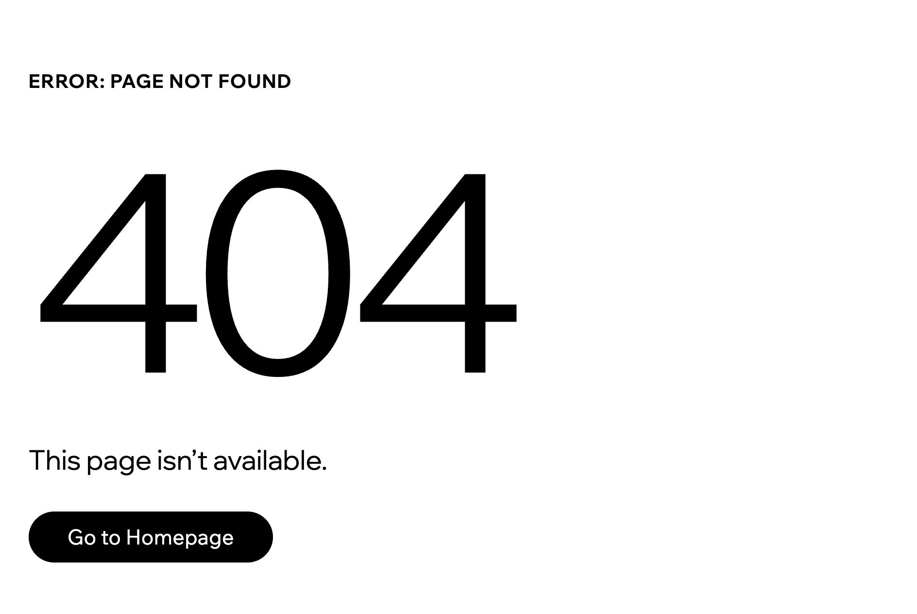 What is a 404 Page: A Standard 404 error page