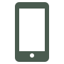 Icon of a smartphone with a blank screen.