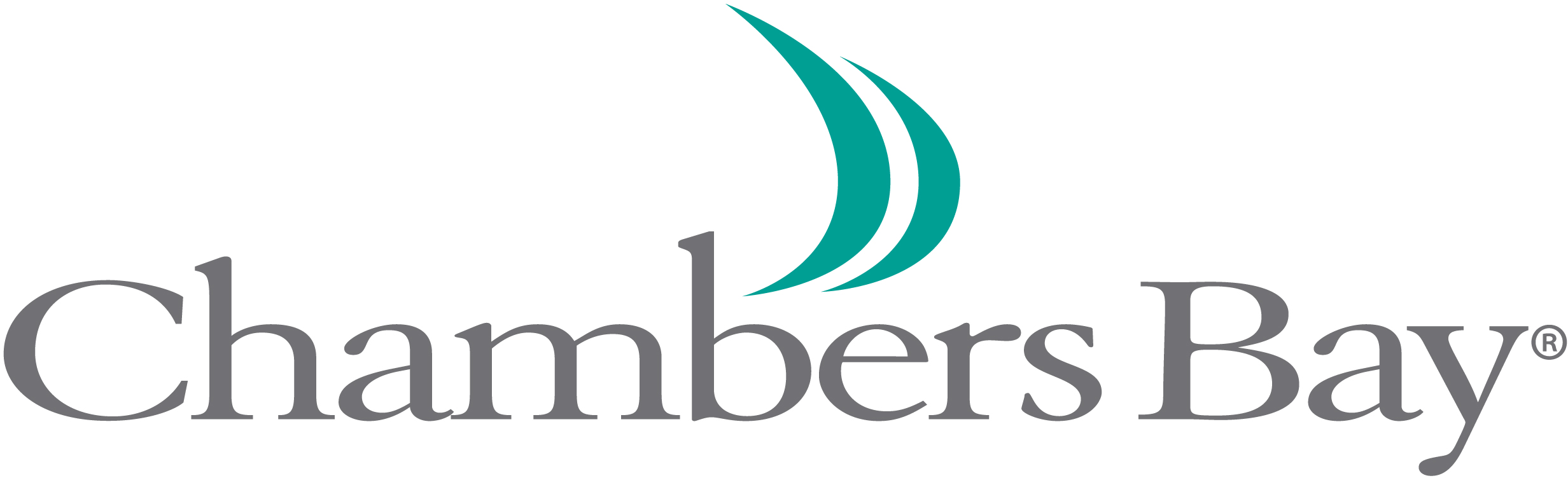 Chambers Bay logo with stylized sailboat icon. Chambers Bay is an official partner of the Puget Sound Showdown lacrosse tournament.