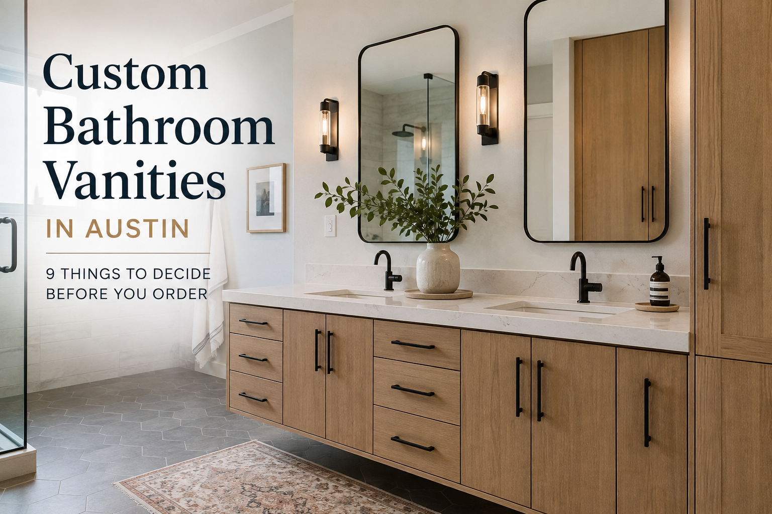 Custom Bathroom Vanities in Austin: 9 Things to Decide Before You Order