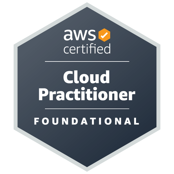 AWS Certified Cloud Practitioner certification badge