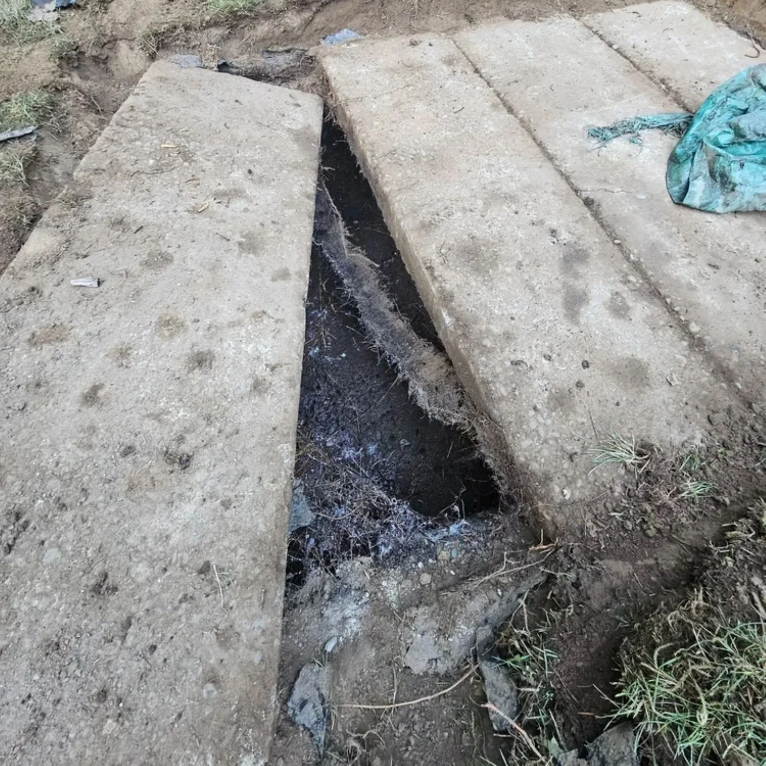 Septic hole with rectangular lids