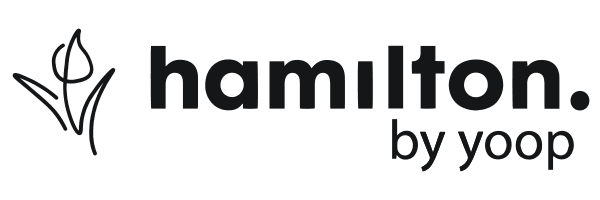 Hamilton by Yoop logo with a stylized leaf image.