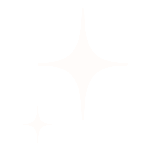 White sparkling star shapes on a black background.