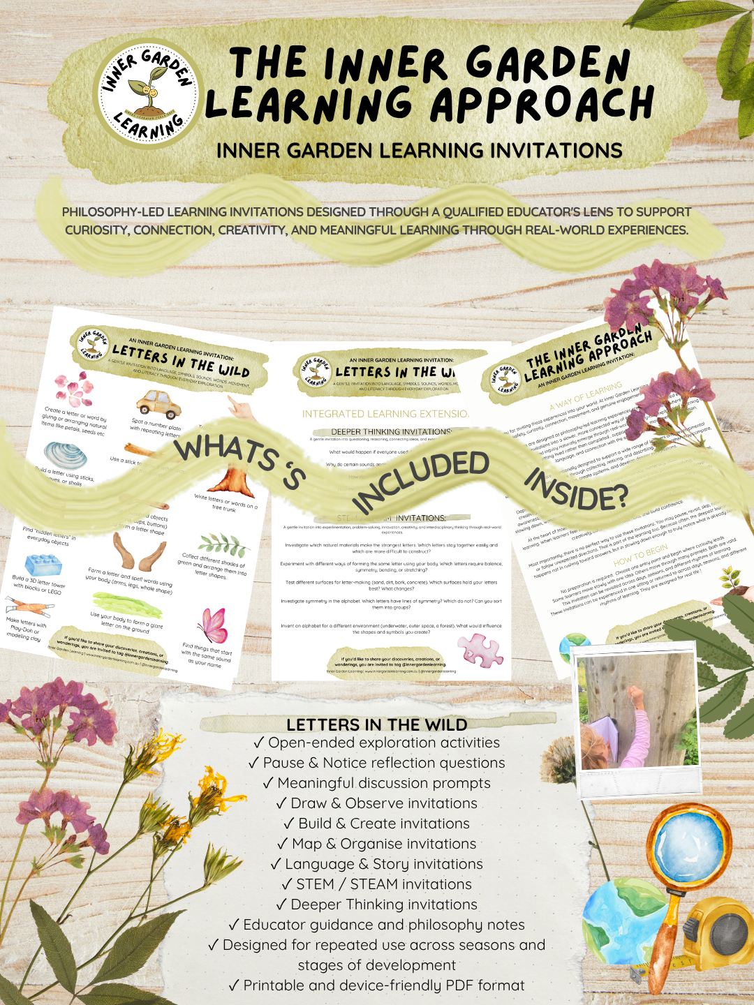 Inner Garden Learning Invitation: Letters in the Wild
