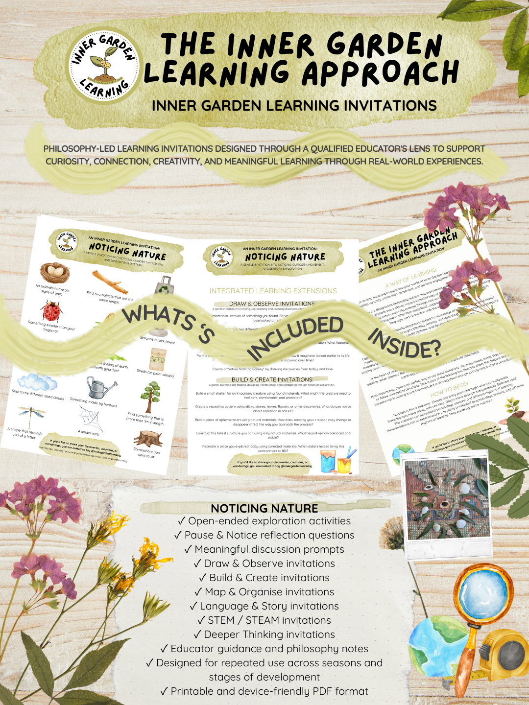 Inner Garden Learning Invitation: Noticing Nature