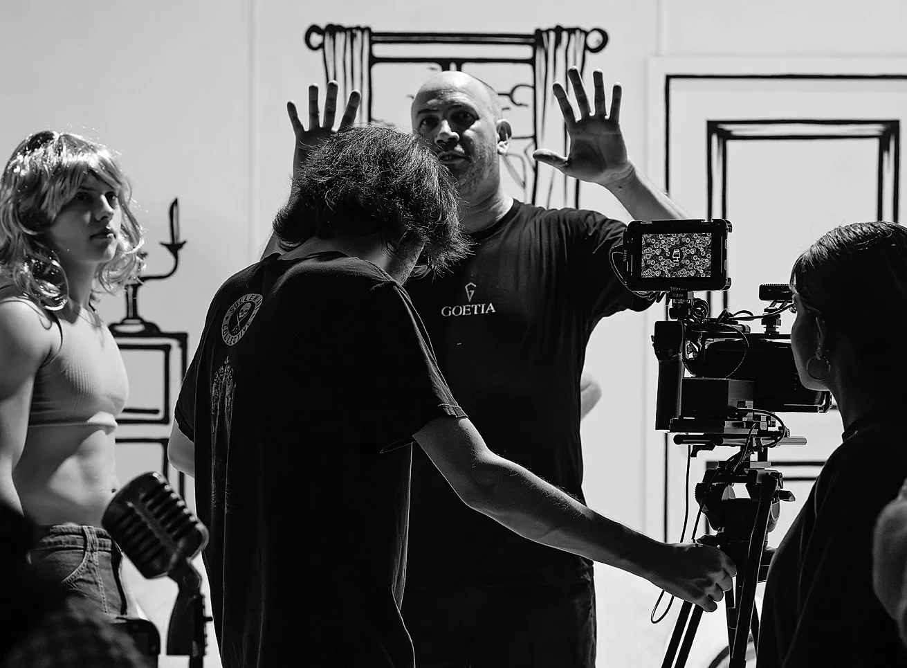 Chris on Set Waiting to Die Music Video