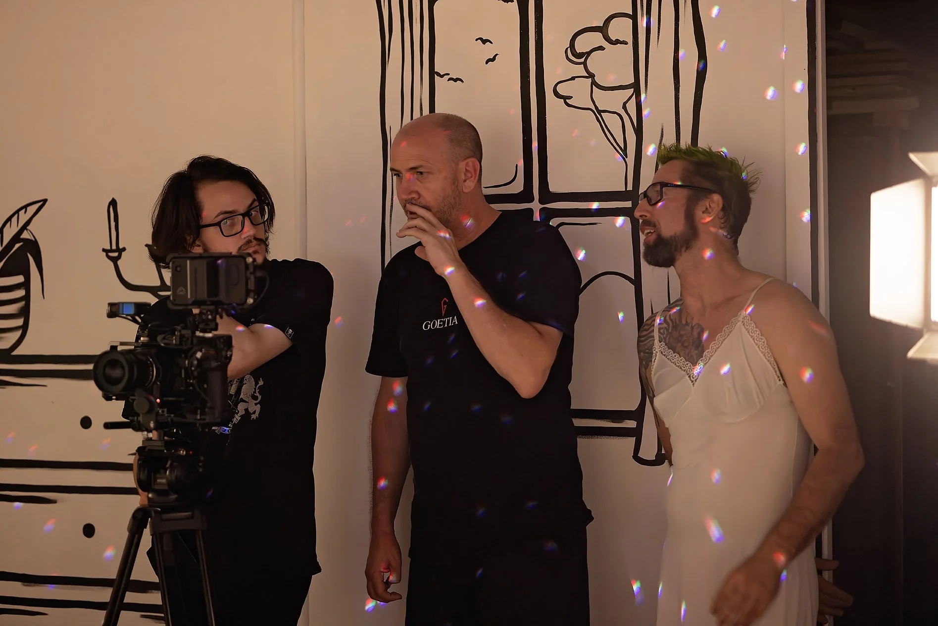 Kyle, Chris & Bud on set for Waiting to Die Music Video