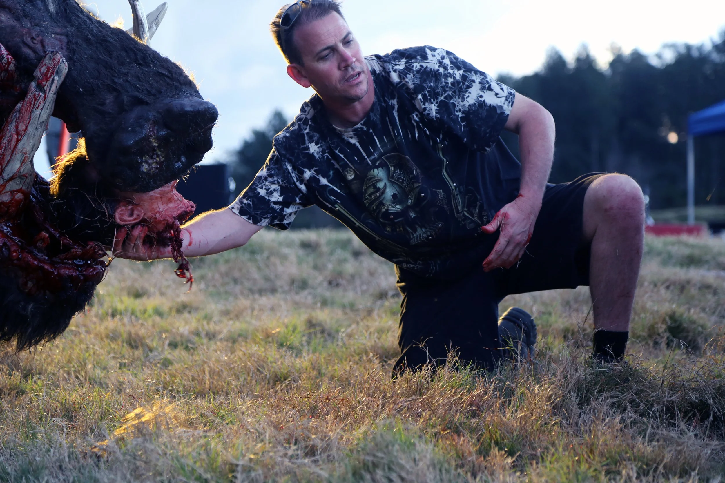 Chris Feeding the BOAR