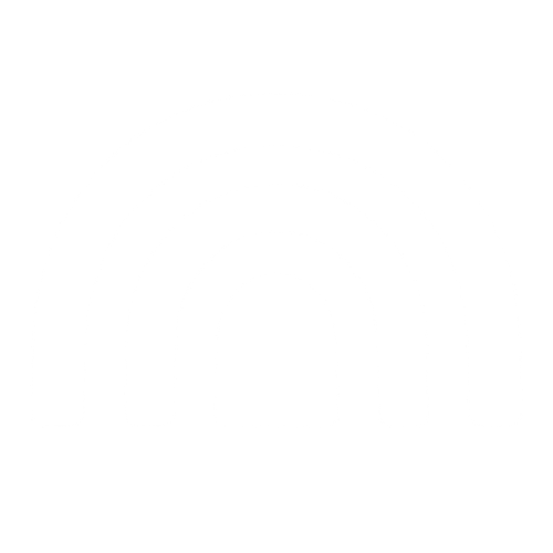 A white rainbow shape on a black background.