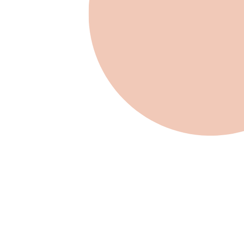Minimalist illustration with a black background, a large pink circle in the top right corner, and a small black circle in the lower left corner.