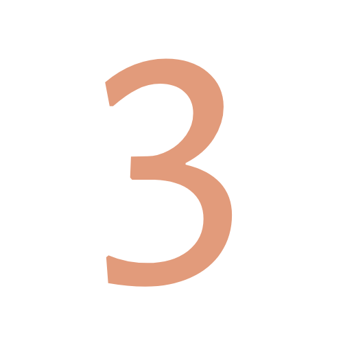 Number three displayed inside a white circle with a black background