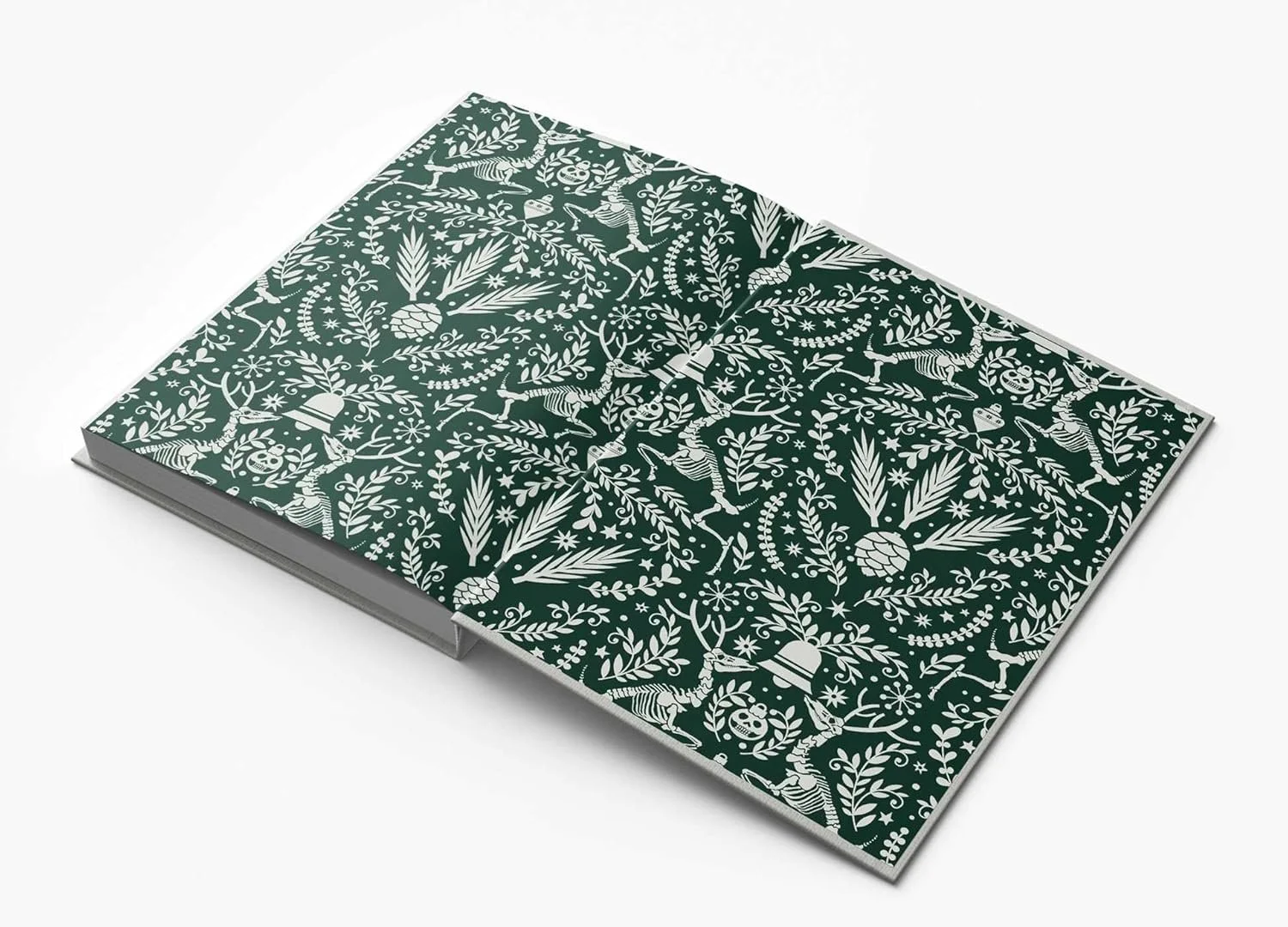 Green interior of Silent Nightmares book