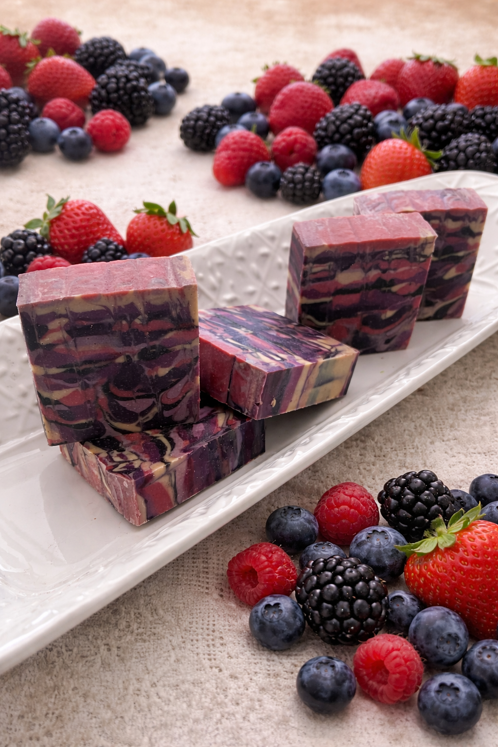 Berry Swirl Goat’s Milk Tallow Soap