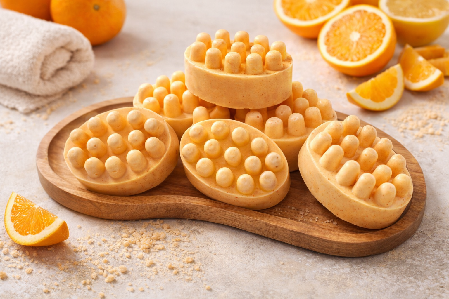 Exfoliating Goat’s Milk Massage Bar with Pumice - Orange 2 oz