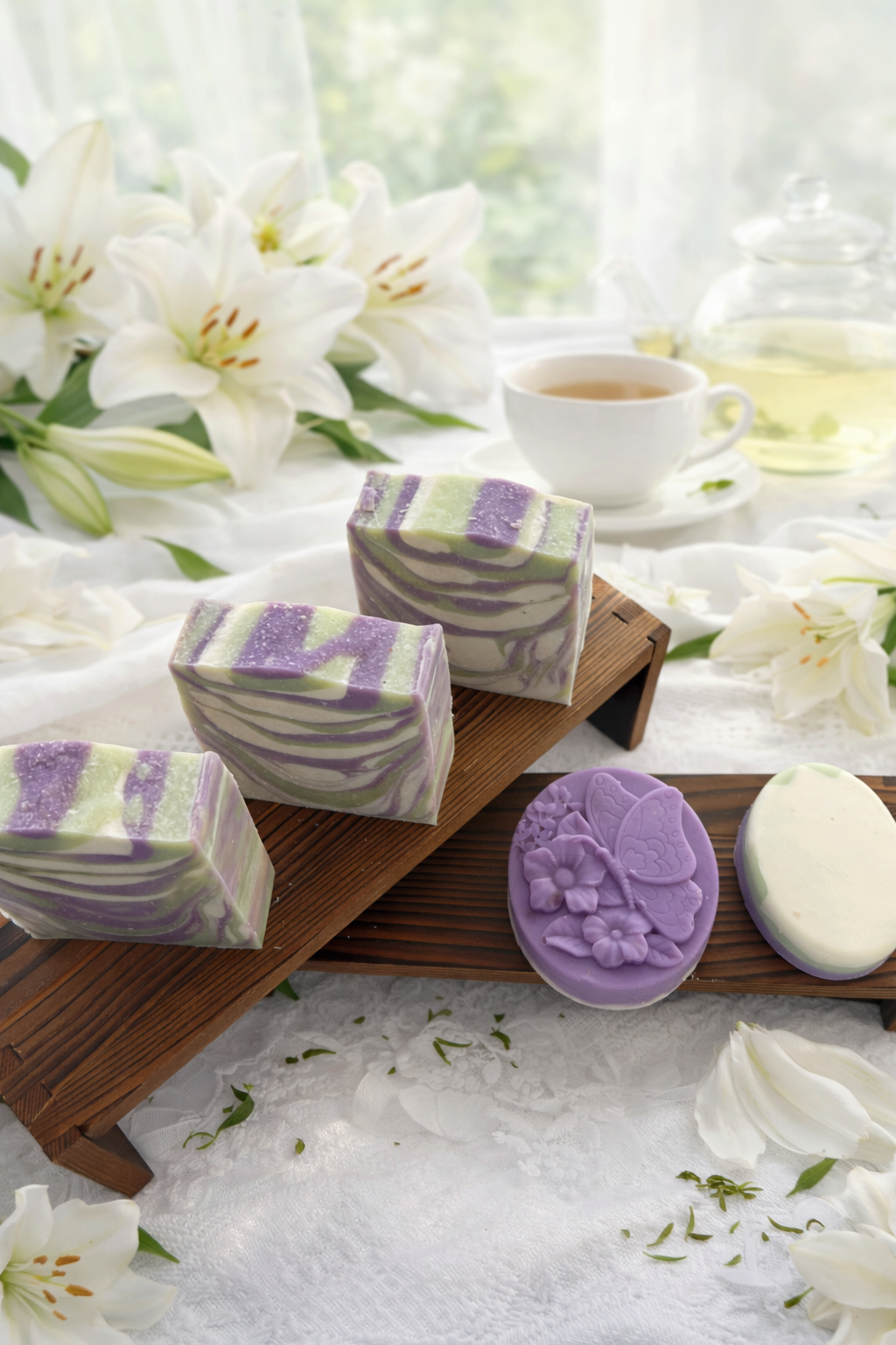 White Tea & Lily Goat’s Milk Tallow Soap