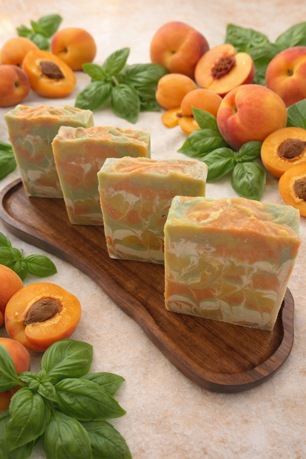 Apricot Peach Basil Daquiri Goat’s Milk Tallow Soap