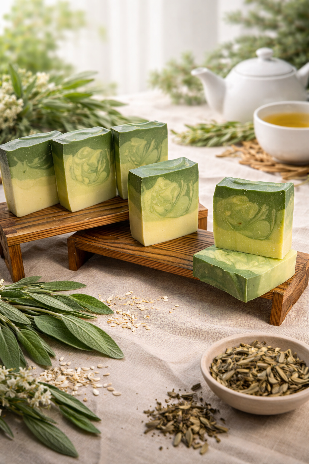 White Tea & Sage Goat’s Milk Tallow Soap