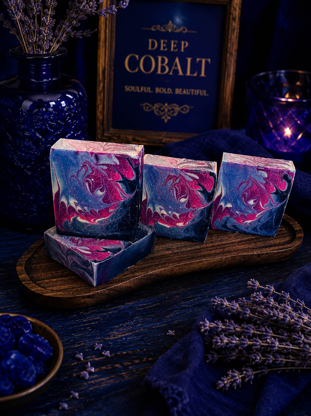 Deep Cobalt Blue Goat’s Milk & Tallow Soap