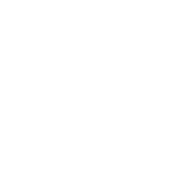 A black circle with a white line curved around its edge.