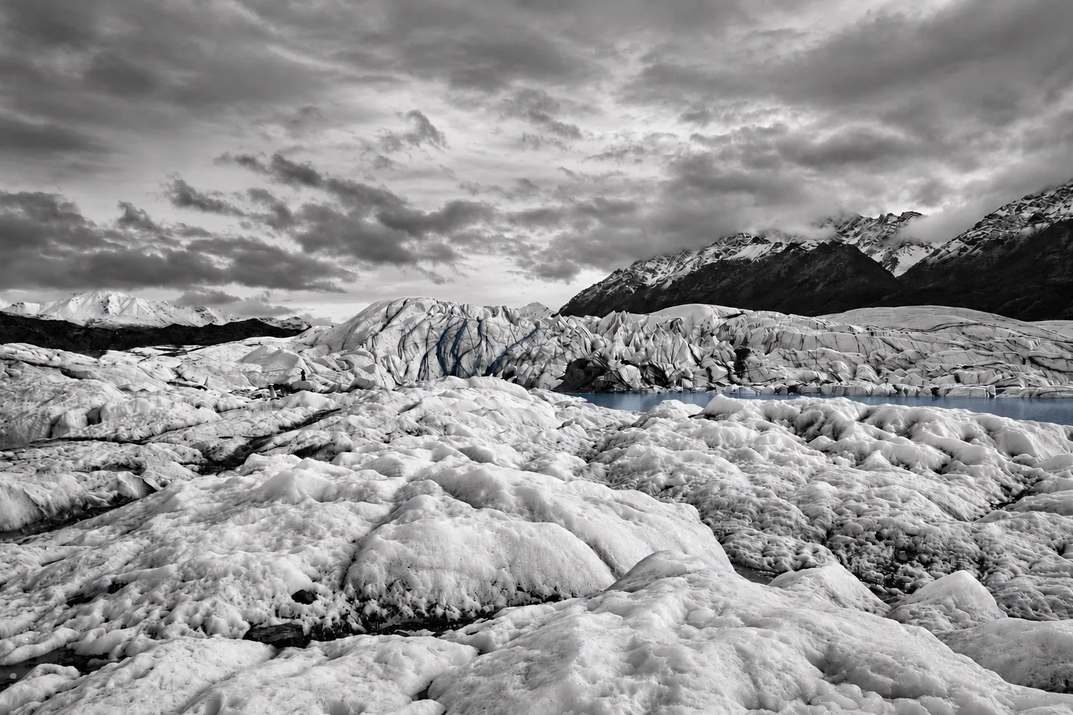 Glacier with lake