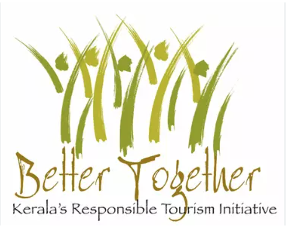 Illustration of green plants and leaves with text 'Better Together' and 'Kerala's Responsible Tourism Initiative'