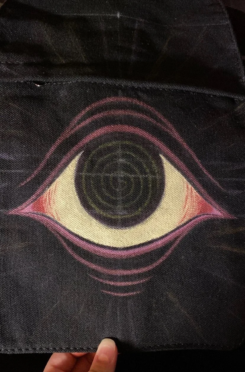 Work in progress, sketched in chalk and painted in acrylics