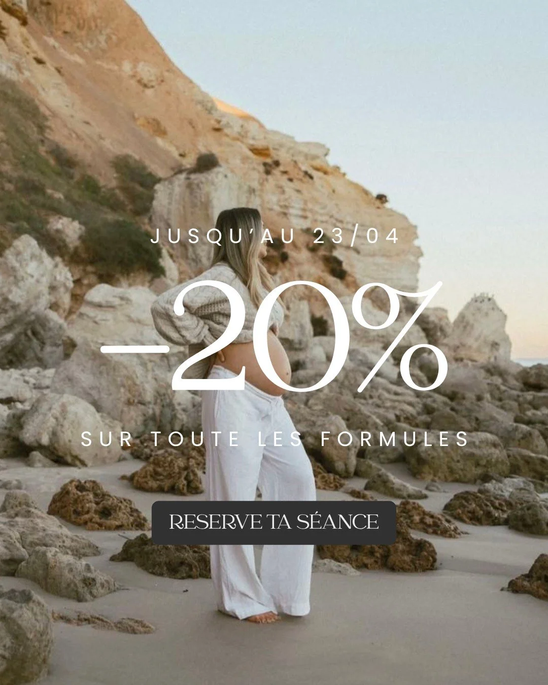 📍 Deux cr&eacute;neaux. Demain. Dehors.
Il me reste exactement 2 disponibilit&eacute;s pour demain :
🕠 17h30
🕖 19h00
Shooting en ext&eacute;rieur (falaises de Sainte - Adresse) &middot; 45 minutes &middot; Couple, famille ou enfants
120 &euro; au 