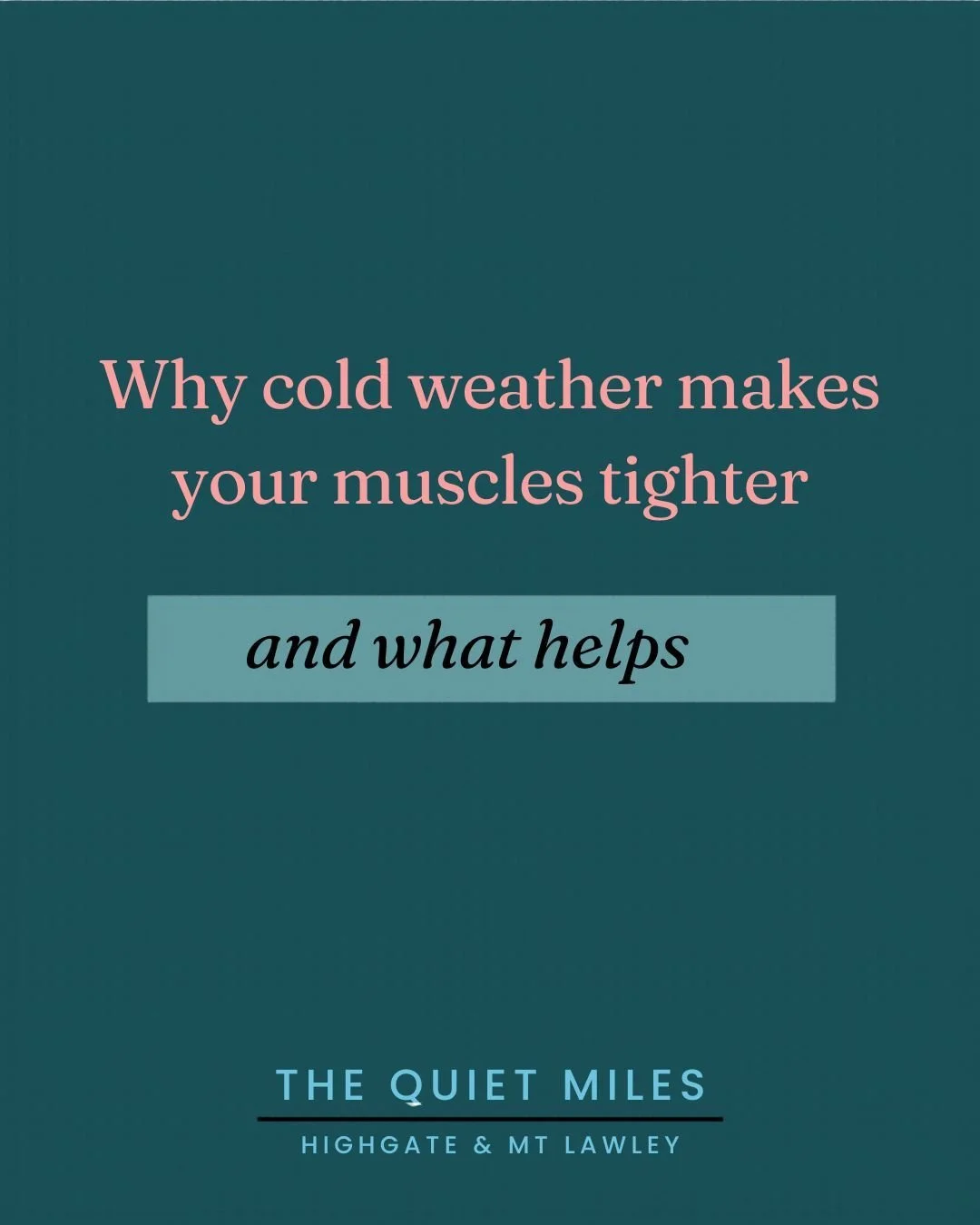 Winter hits different when you're tight through the back and shoulders and can't quite work out why.

Here's what's actually happening: when temperatures drop, your body restricts blood flow to protect your core. Less circulation means less oxygen to