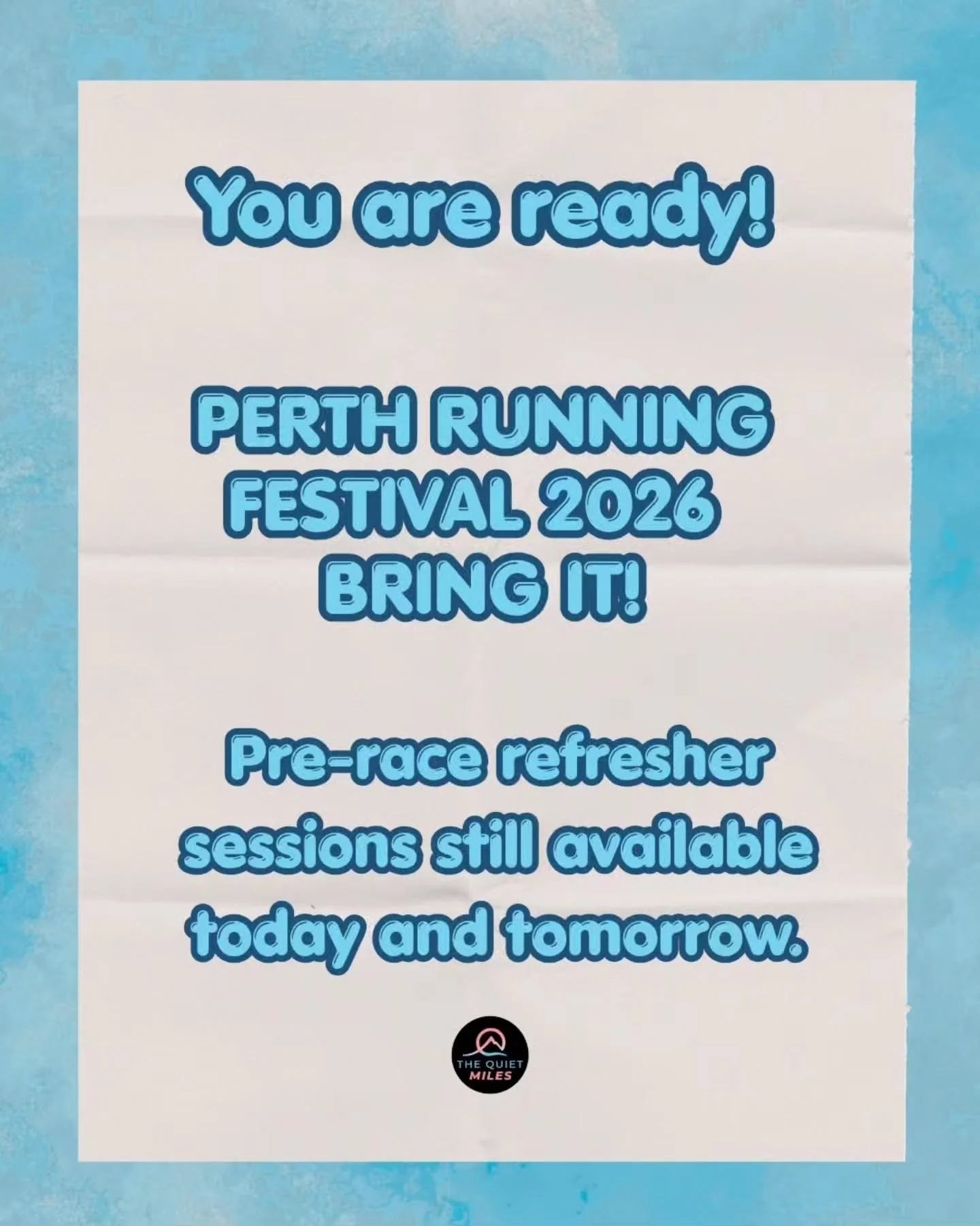 Racing at Optus Stadium on Sunday? Friday and Saturday are your window. Book via the link in bio. New clients welcome at Highgate and Mt Lawley.

The training's done. Nothing between now and the start line makes you fitter, but you can still line up 