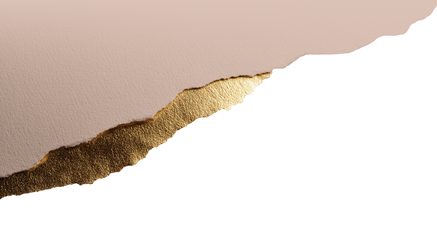 Rosy pink paper with gold foil peeking